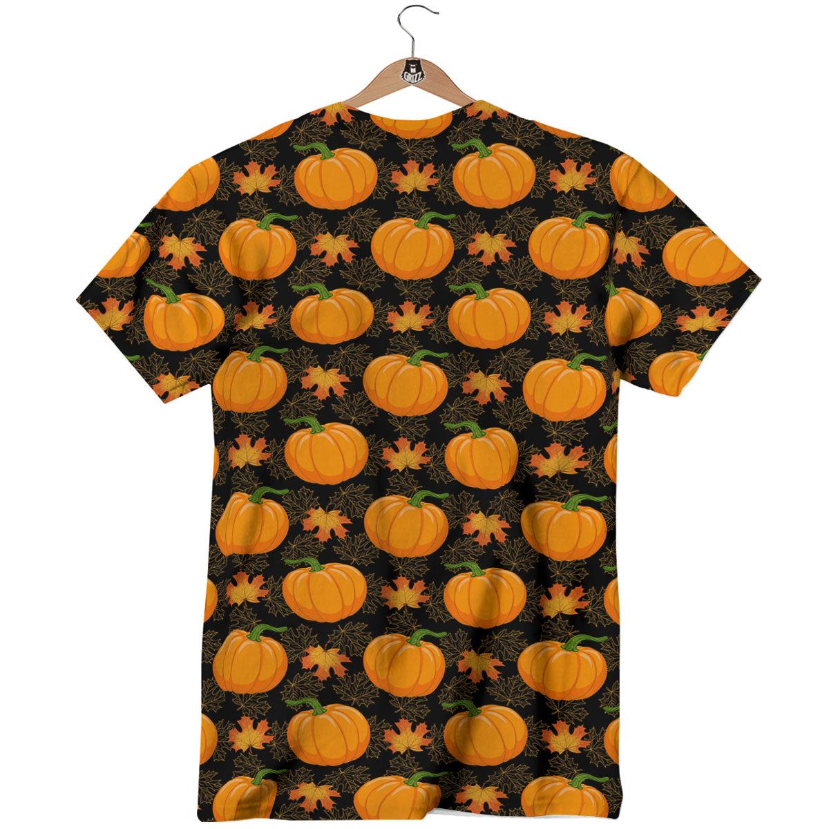 Pumpkin Orange Print Pattern T-Shirt-grizzshop