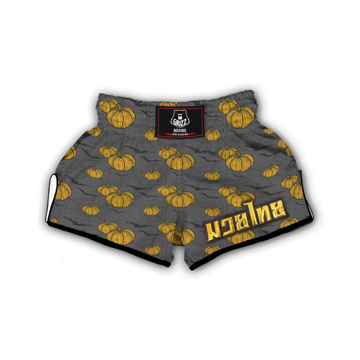 Pumpkin Pattern Print Muay Thai Boxing Shorts-grizzshop