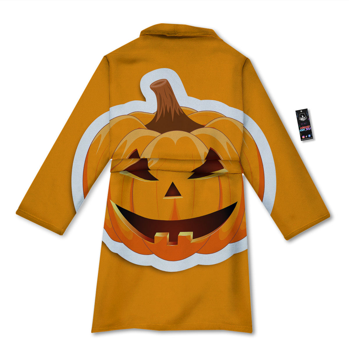 Pumpkin Print Bathrobe-grizzshop