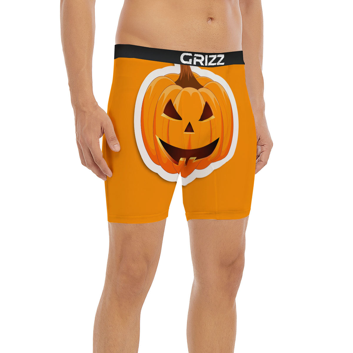 Pumpkin Print Boxer Briefs-grizzshop