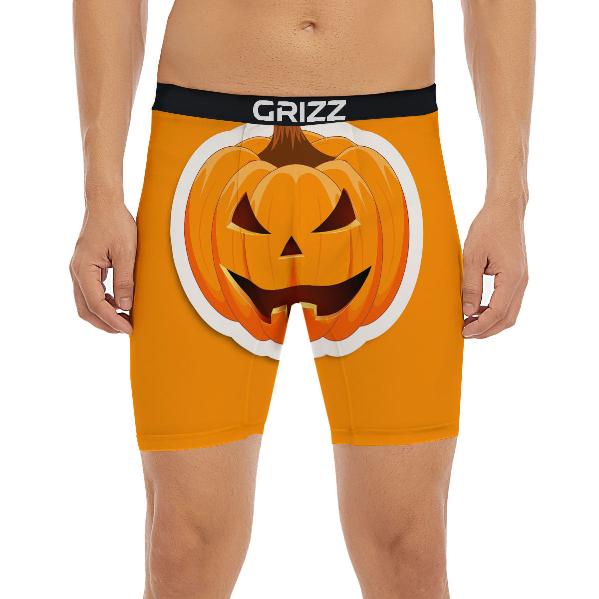 Pumpkin Print Boxer Briefs-grizzshop