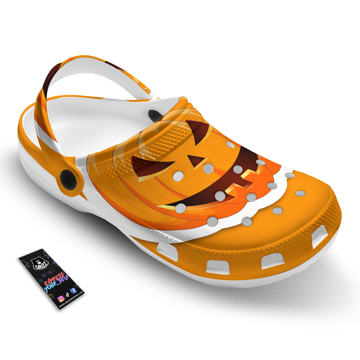 Pumpkin Print Clog-grizzshop