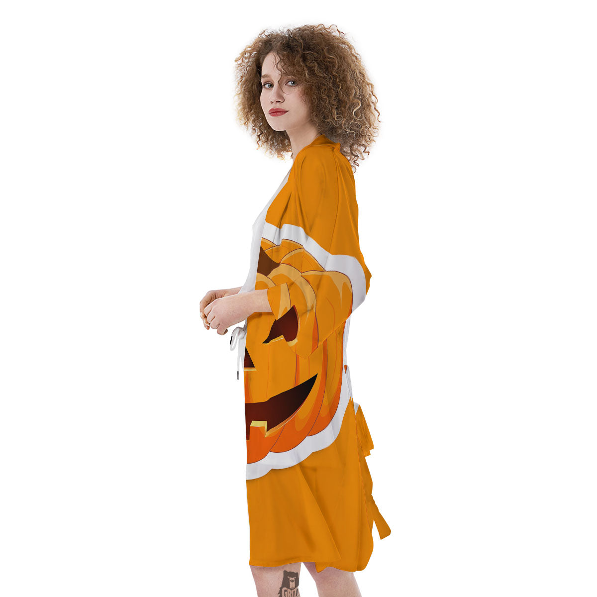 Pumpkin Print Kimono-grizzshop