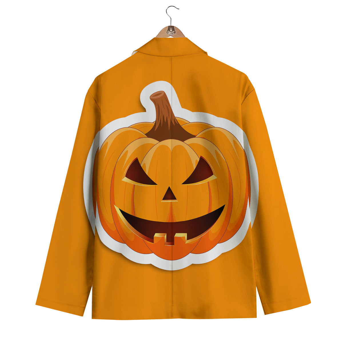 Pumpkin Print Men's Blazer-grizzshop