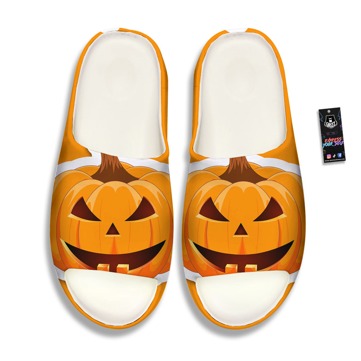 Pumpkin Print Sandals-grizzshop
