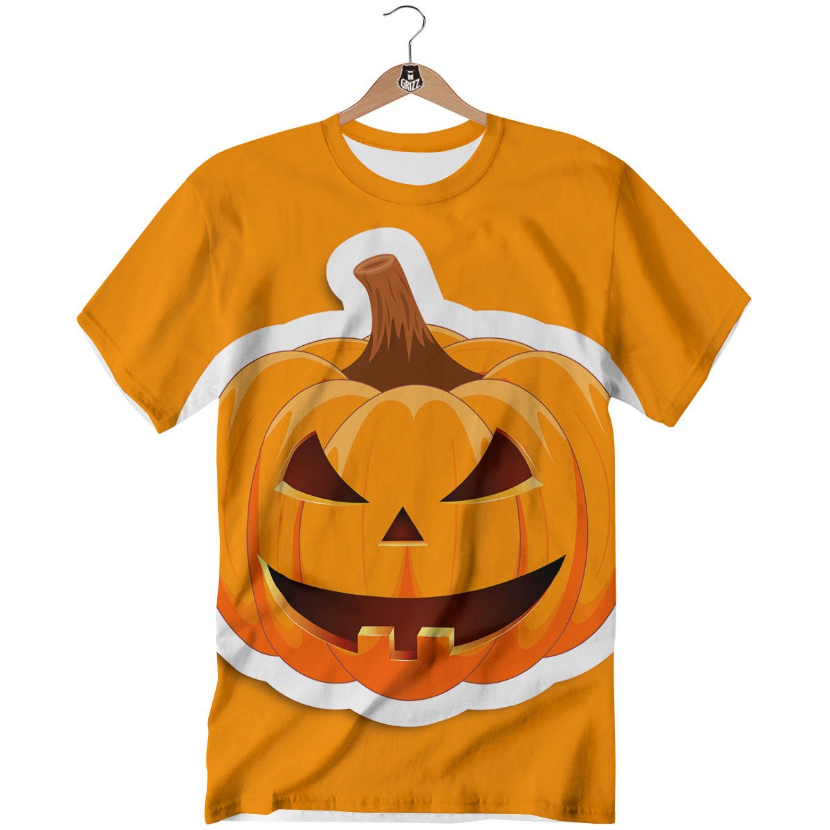 Pumpkin Print T-Shirt-grizzshop