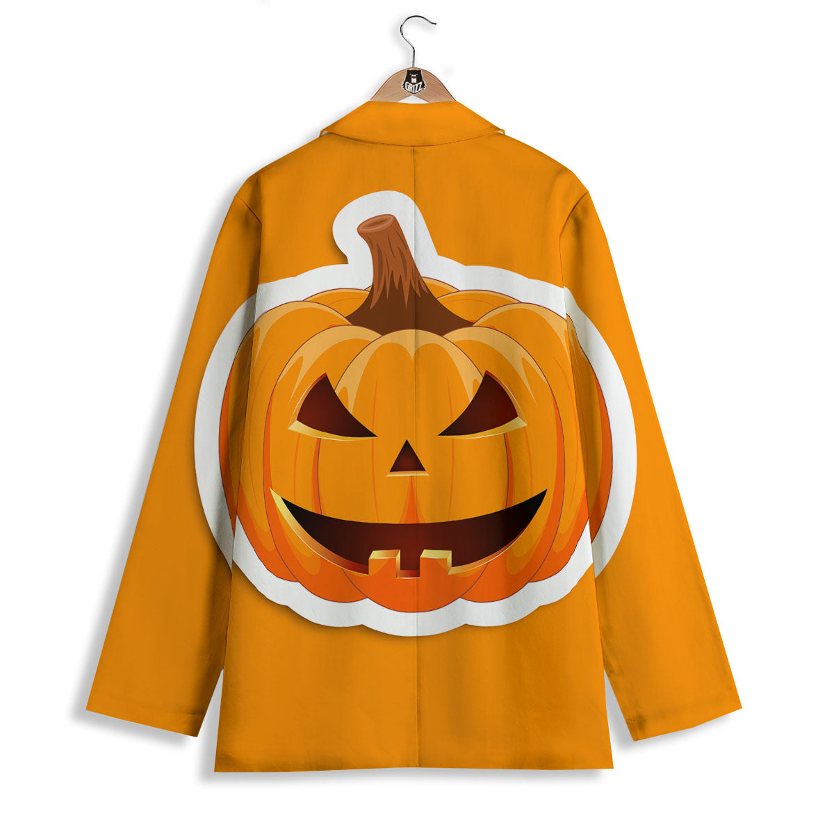 Pumpkin Print Women's Blazer-grizzshop