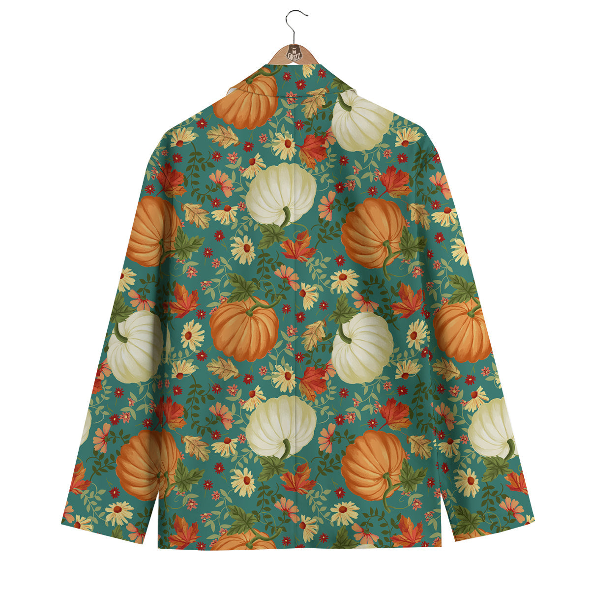 Pumpkin Vintage Print Pattern Men's Blazer-grizzshop