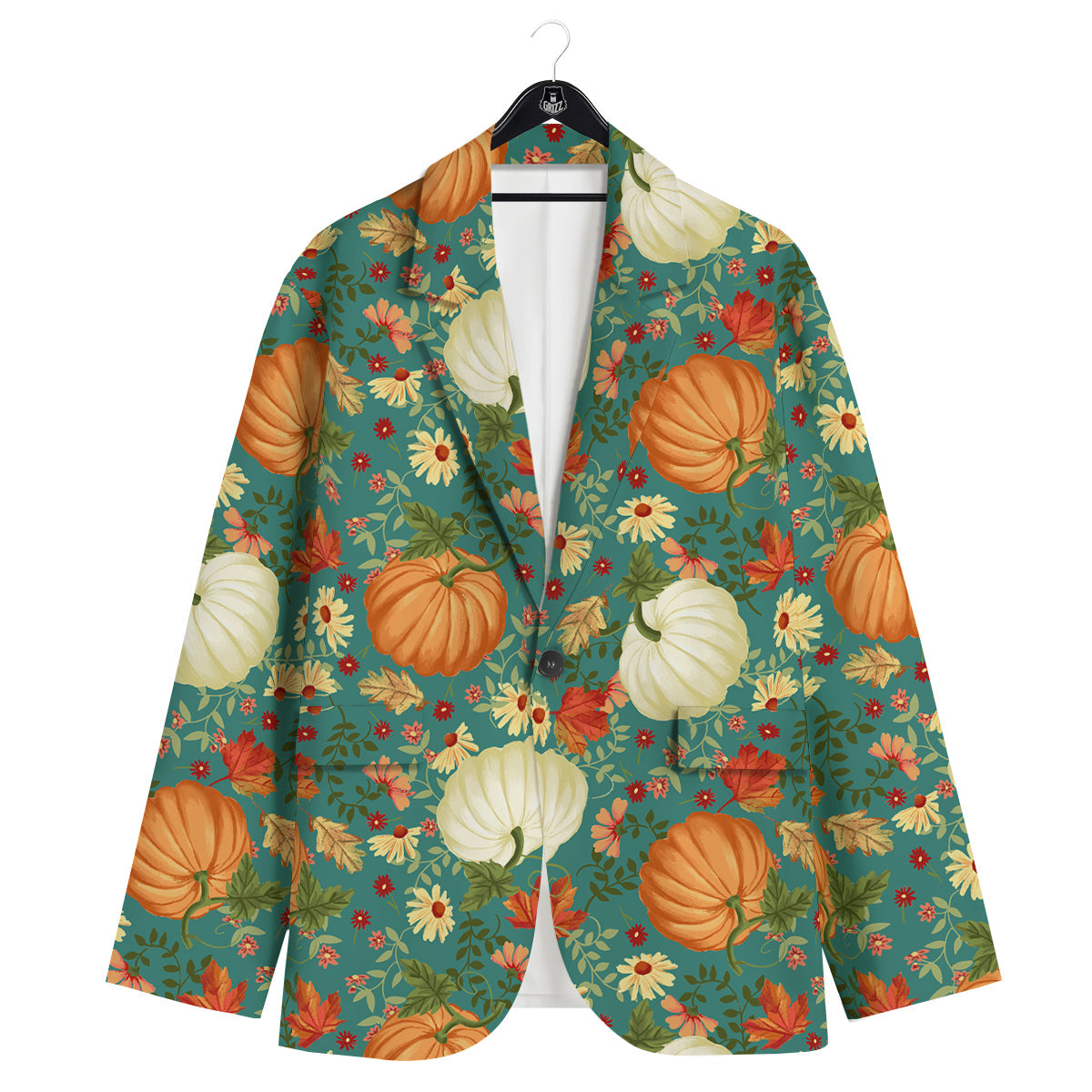 Pumpkin Vintage Print Pattern Men's Sport Coat-grizzshop