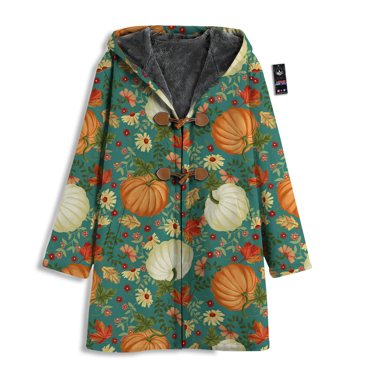 Pumpkin Vintage Print Pattern Men's Windbreaker Jacket-grizzshop
