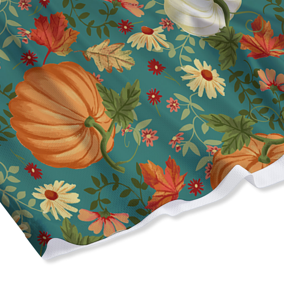 Pumpkin Vintage Print Pattern Mesh Shorts