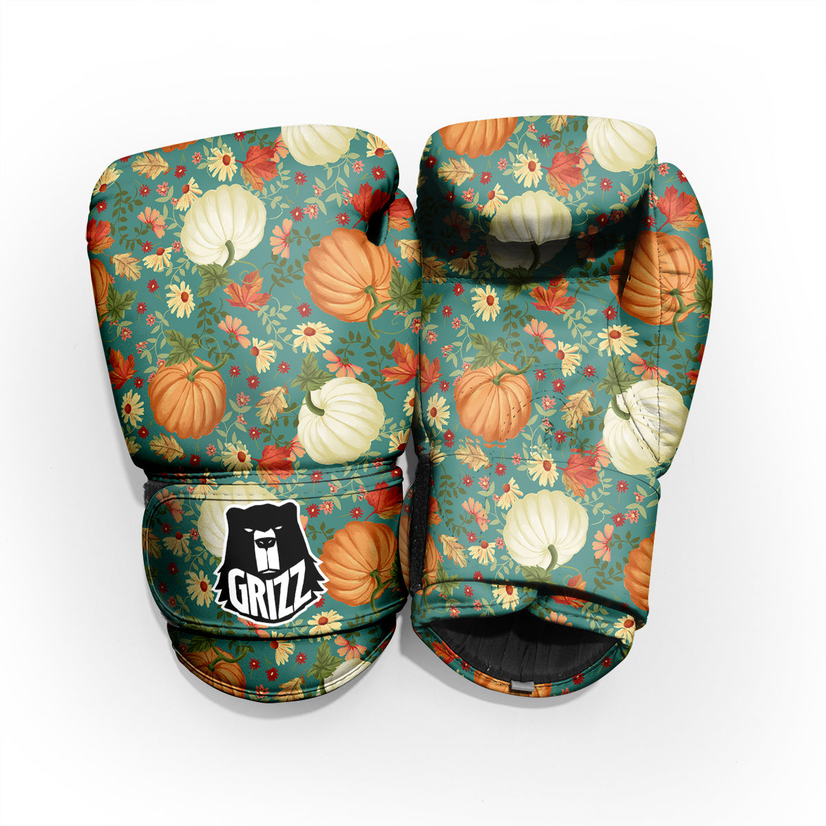 Pumpkin Vintage Print Pattern Pro Boxing Glove