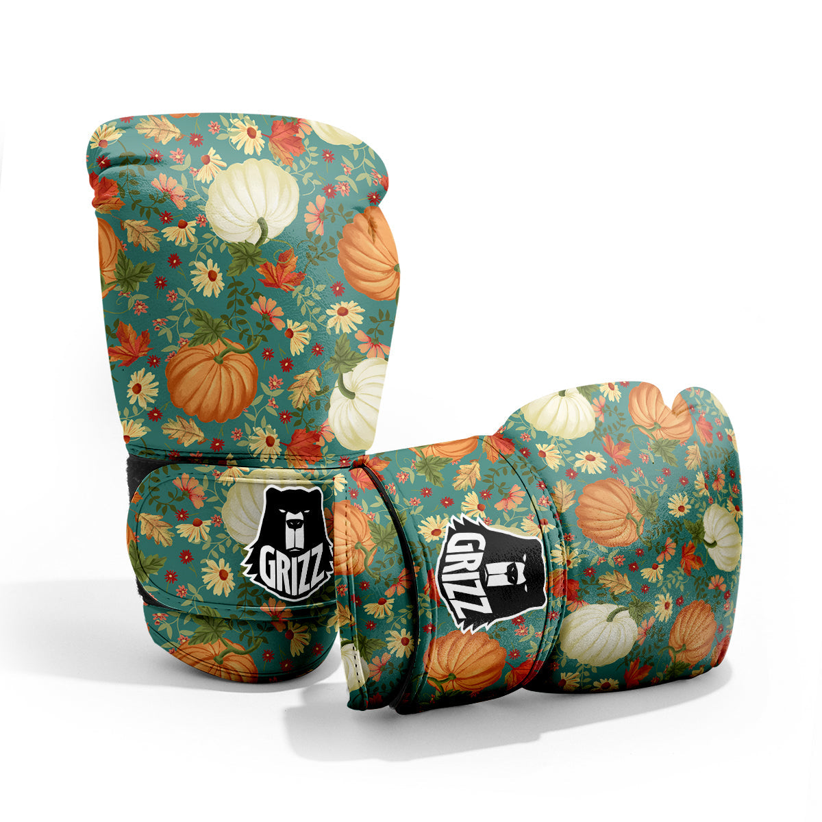 Pumpkin Vintage Print Pattern Pro Boxing Glove