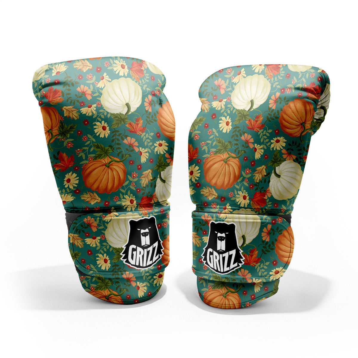 Pumpkin Vintage Print Pattern Pro Boxing Glove