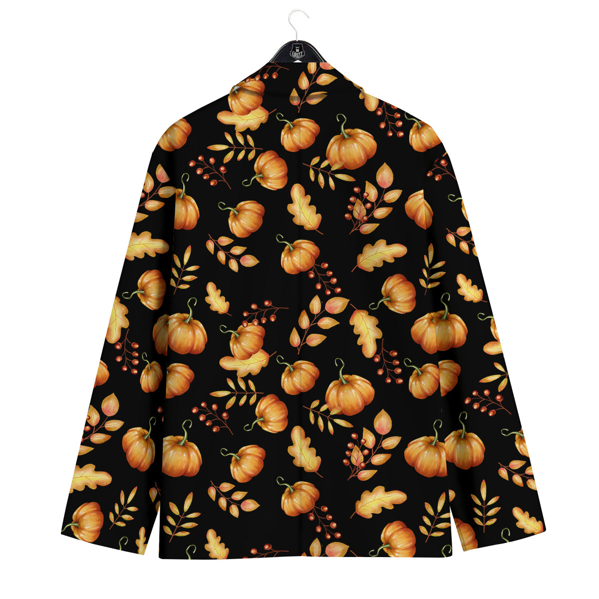 Pumpkin Watercolor Print Pattern Men's Sport Coat-grizzshop