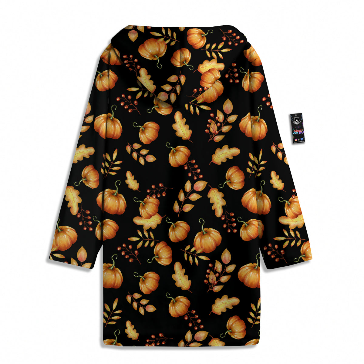 Pumpkin Watercolor Print Pattern Men's Windbreaker Jacket-grizzshop