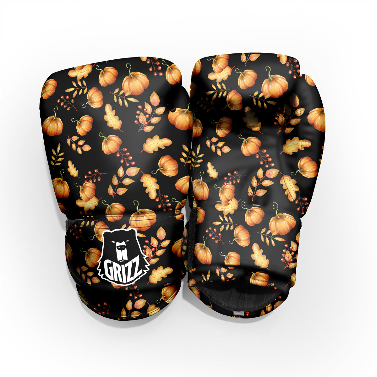Pumpkin Watercolor Print Pattern Pro Boxing Glove