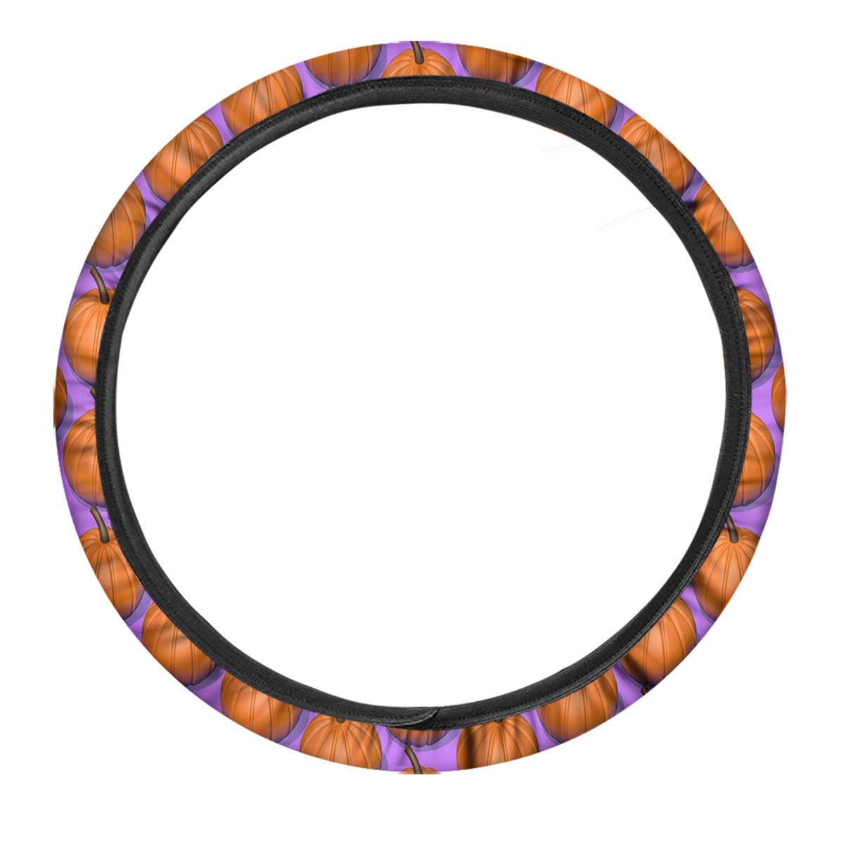 Pumpkin Wave Print Pattern Car Steering Wheel Cover-grizzshop
