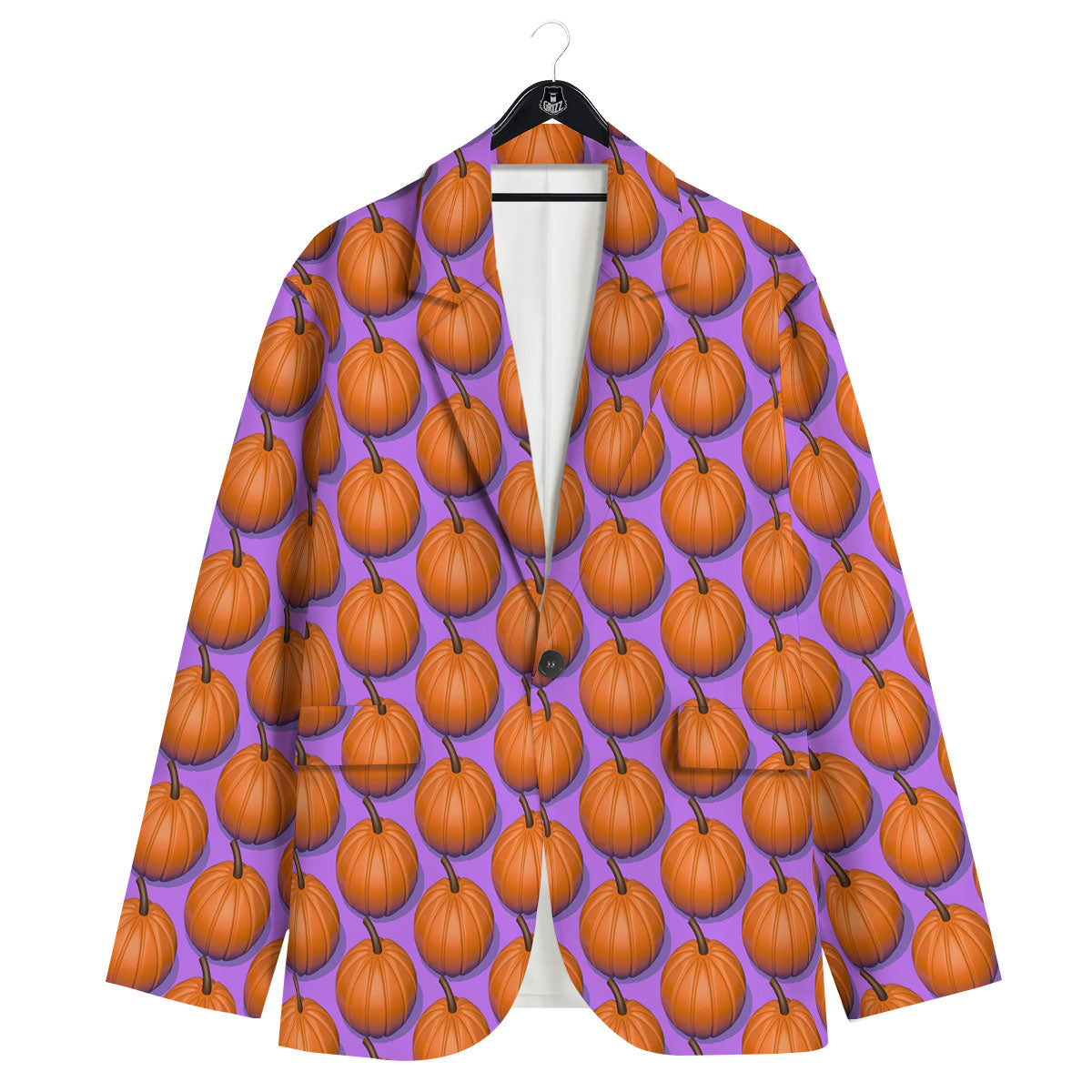 Pumpkin Wave Print Pattern Men's Sport Coat-grizzshop