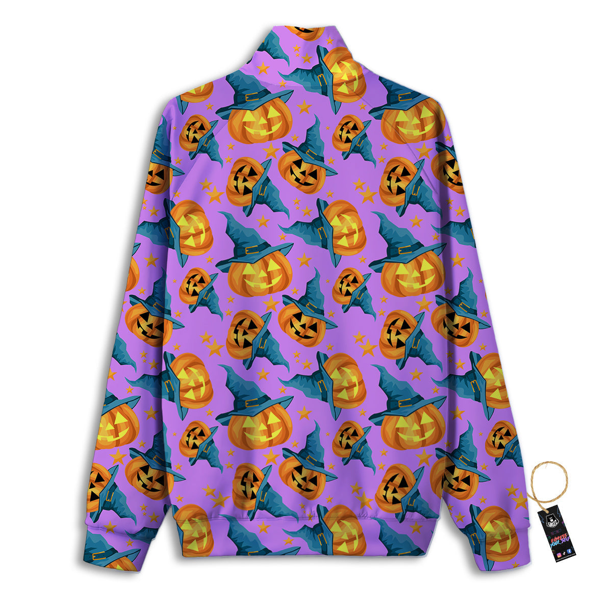 Pumpkin Witch Halloween Cute Print Track Jacket-grizzshop