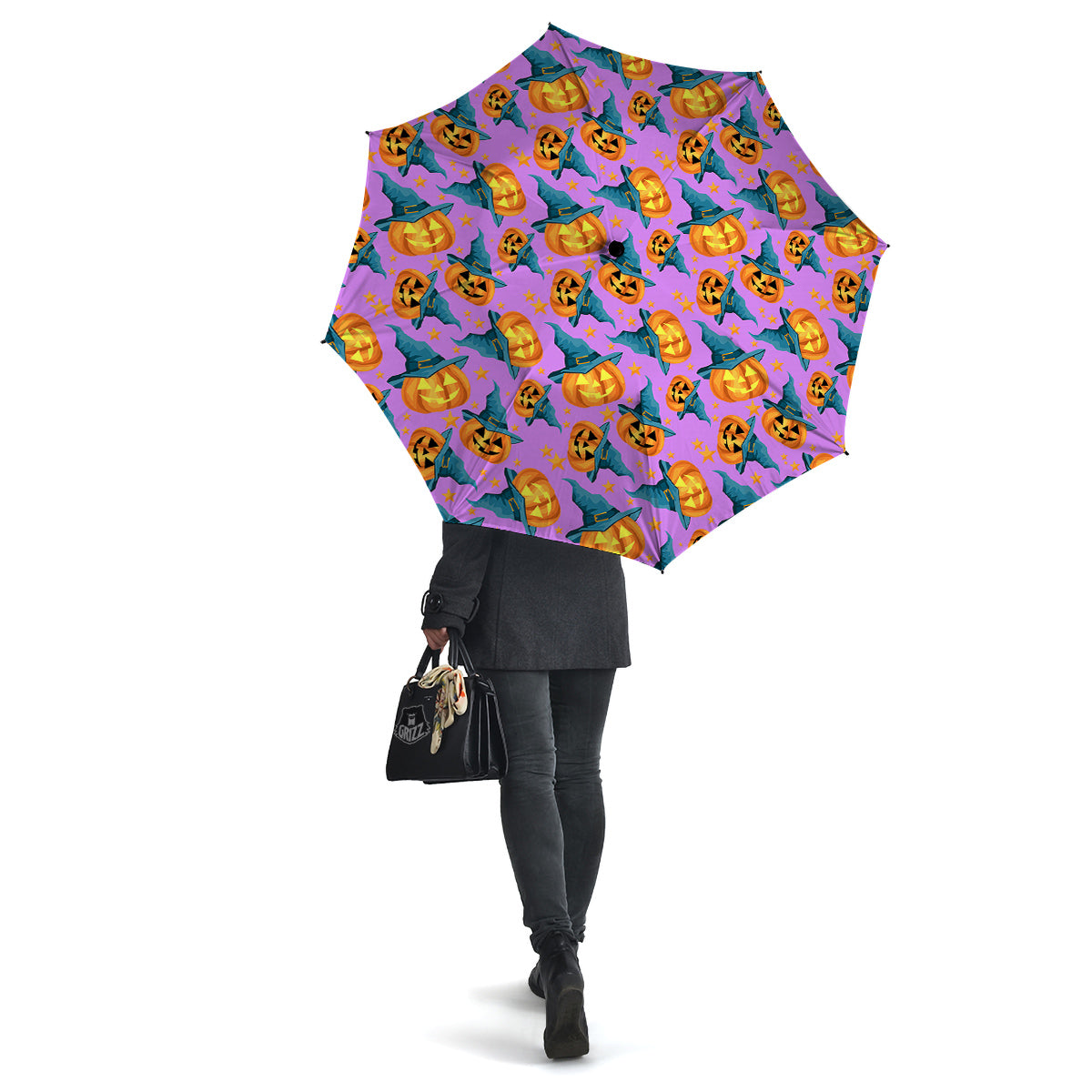 Pumpkin Witch Halloween Cute Print Umbrella-grizzshop