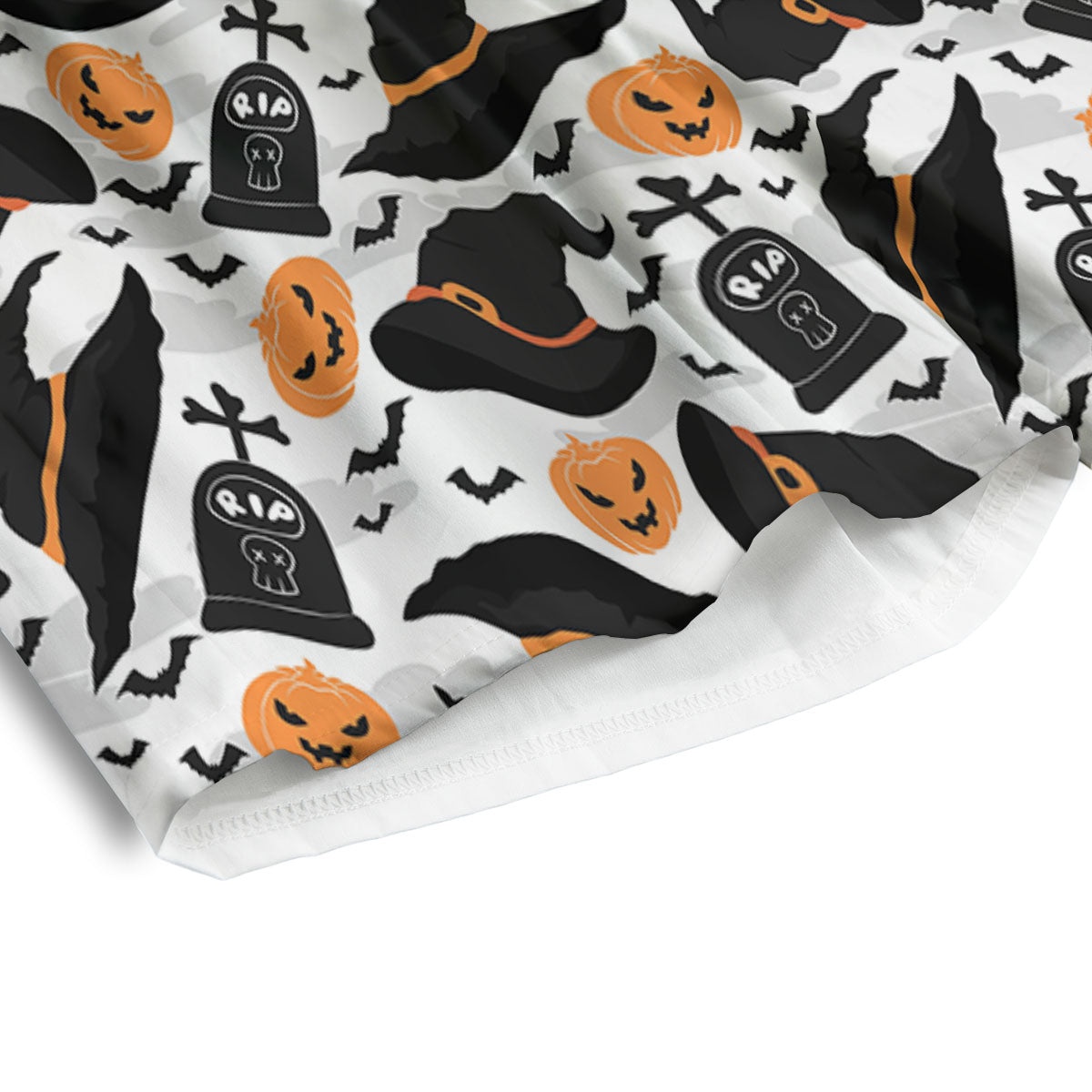 Pumpkin Witch Halloween Print Pattern Men's Athletic Shorts