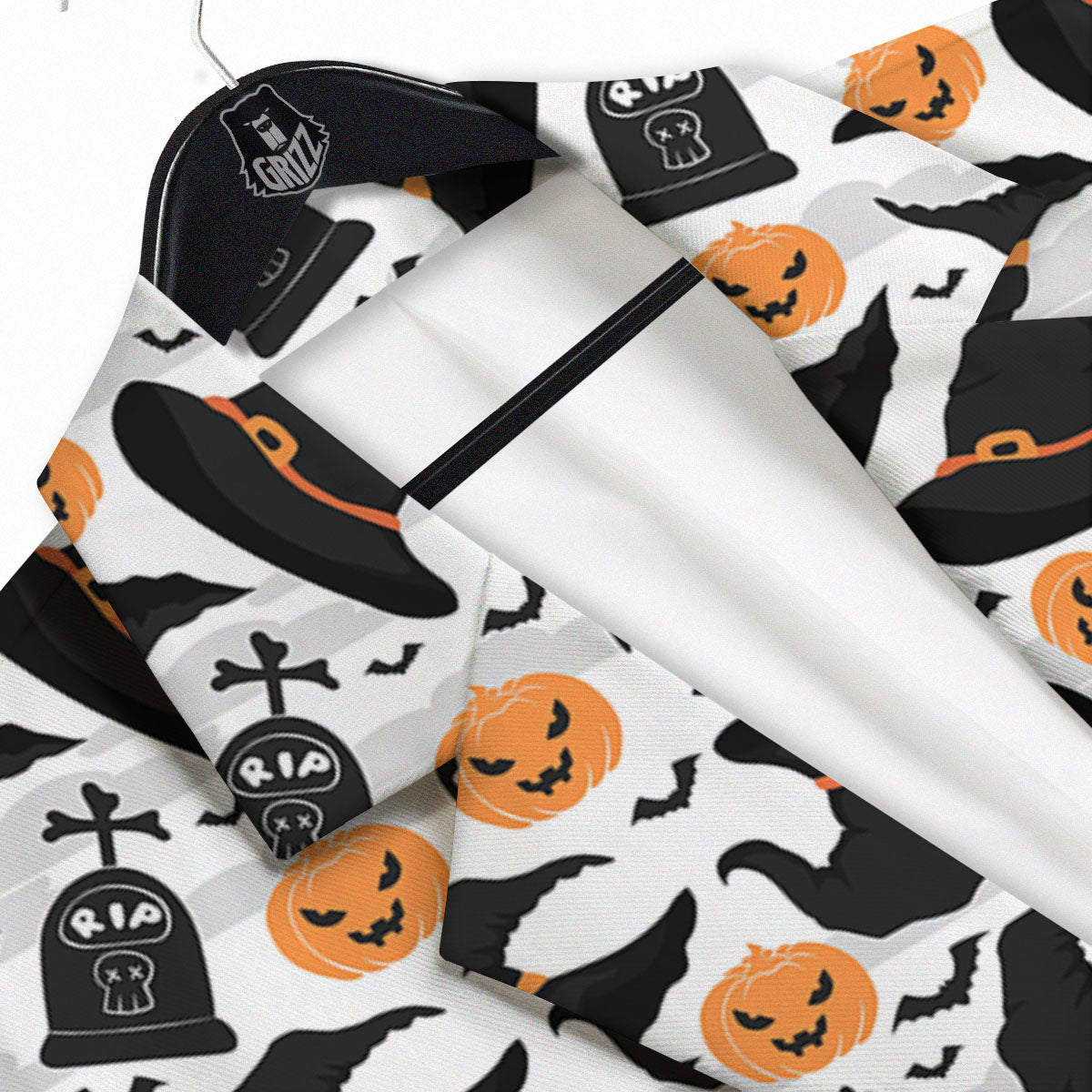 Pumpkin Witch Halloween Print Pattern Men's Sport Coat-grizzshop
