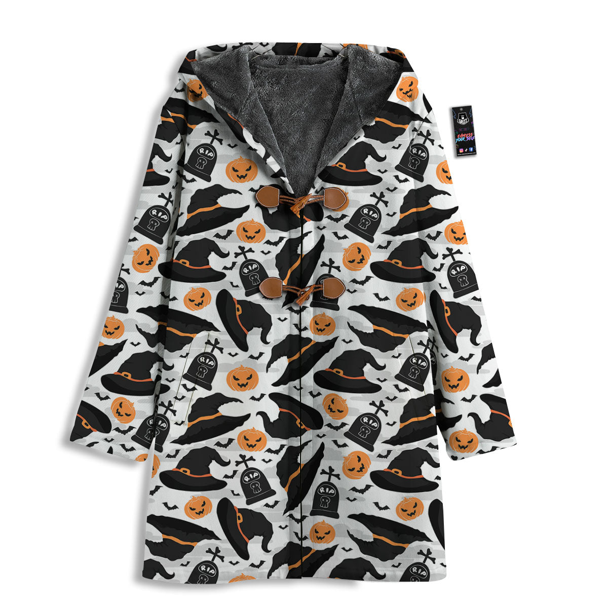 Pumpkin Witch Halloween Print Pattern Men's Windbreaker Jacket-grizzshop