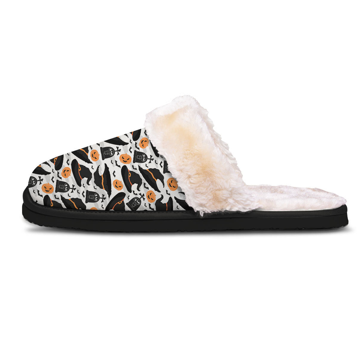 Pumpkin Witch Halloween Print Pattern Slippers-grizzshop