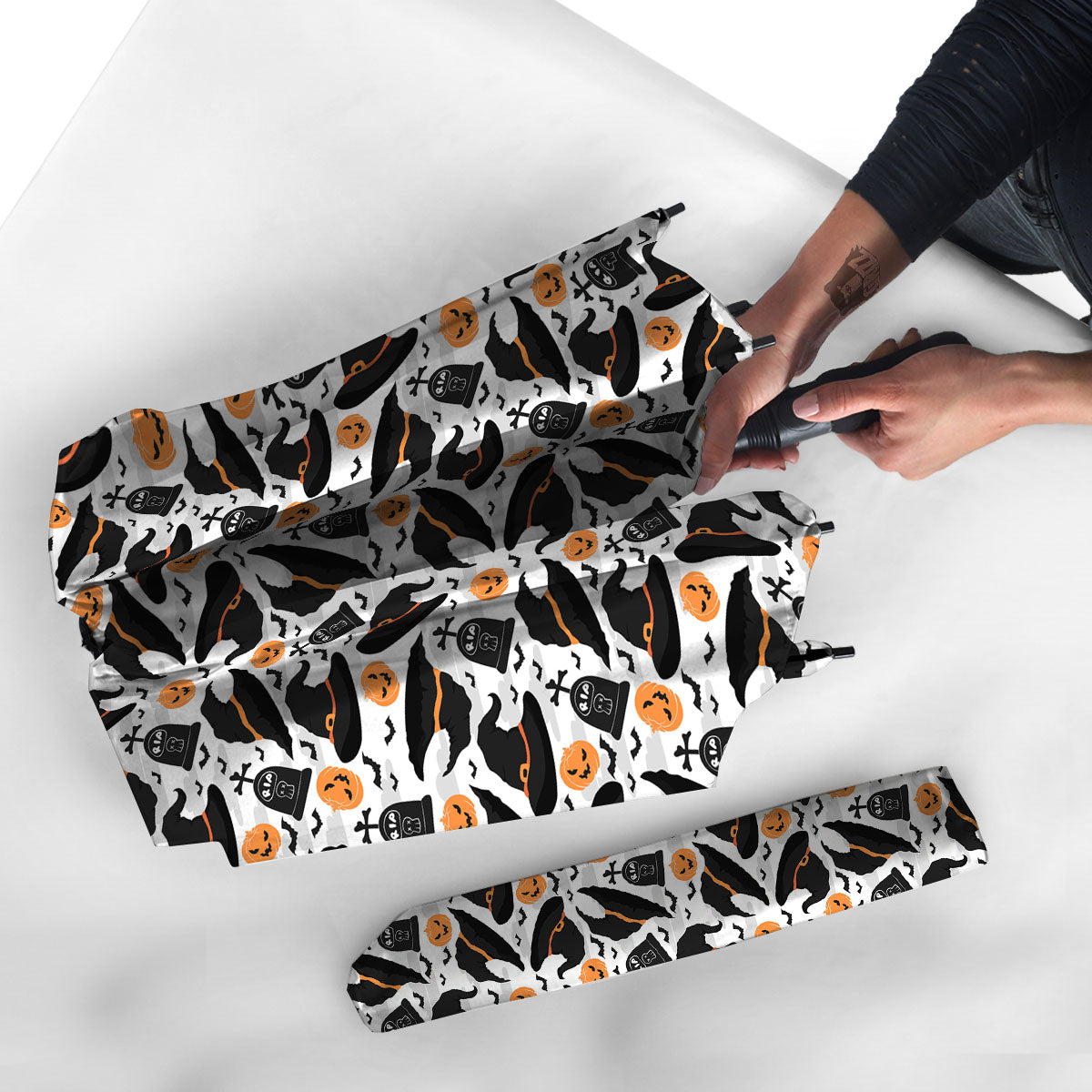 Pumpkin Witch Halloween Print Pattern Umbrella-grizzshop