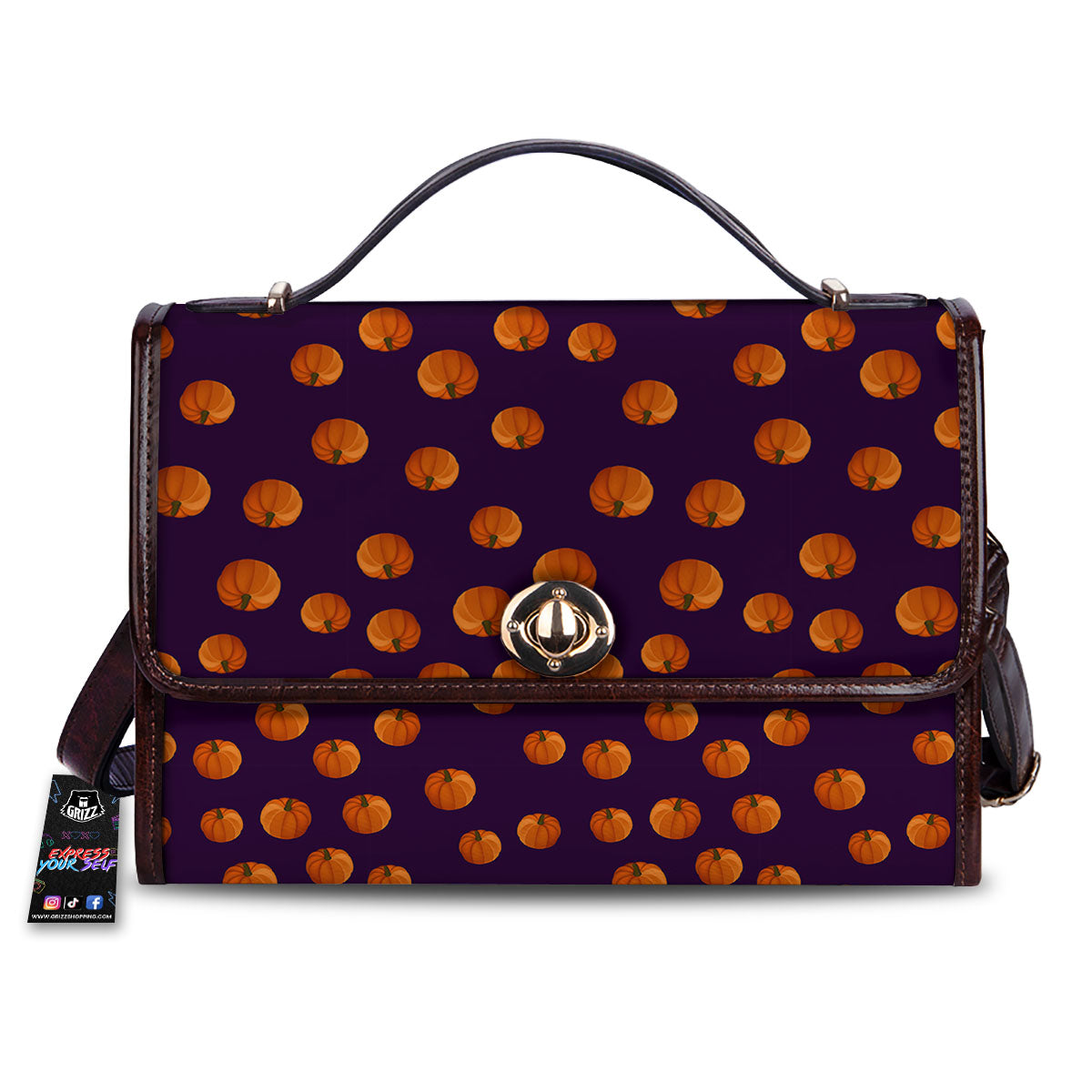 Pumpkin Little Print Pattern Women's Satchel Bag