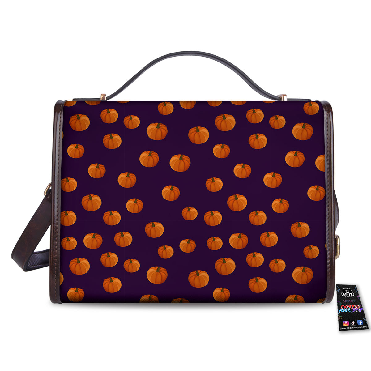 Pumpkin Little Print Pattern Women's Satchel Bag