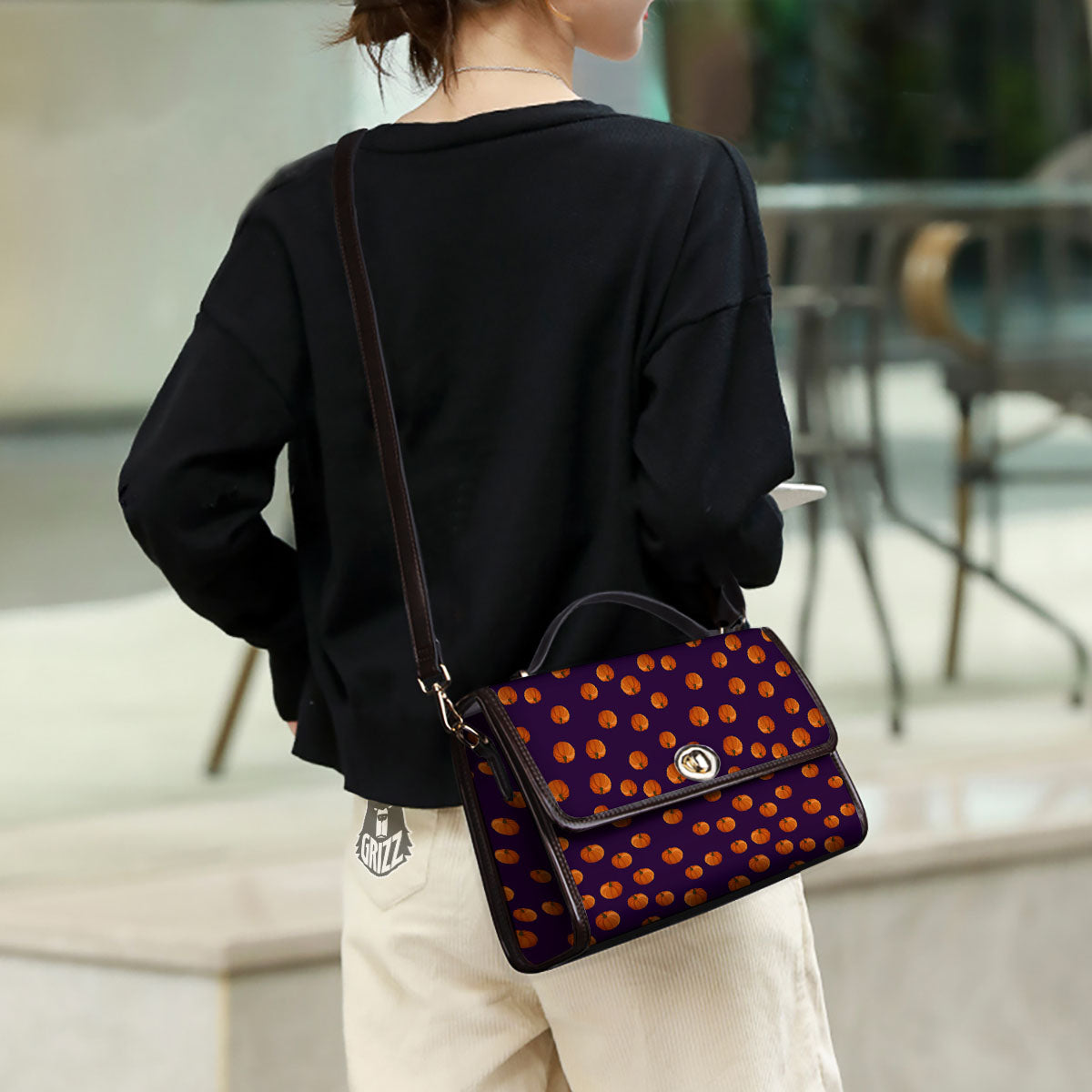 Pumpkin Little Print Pattern Women's Satchel Bag
