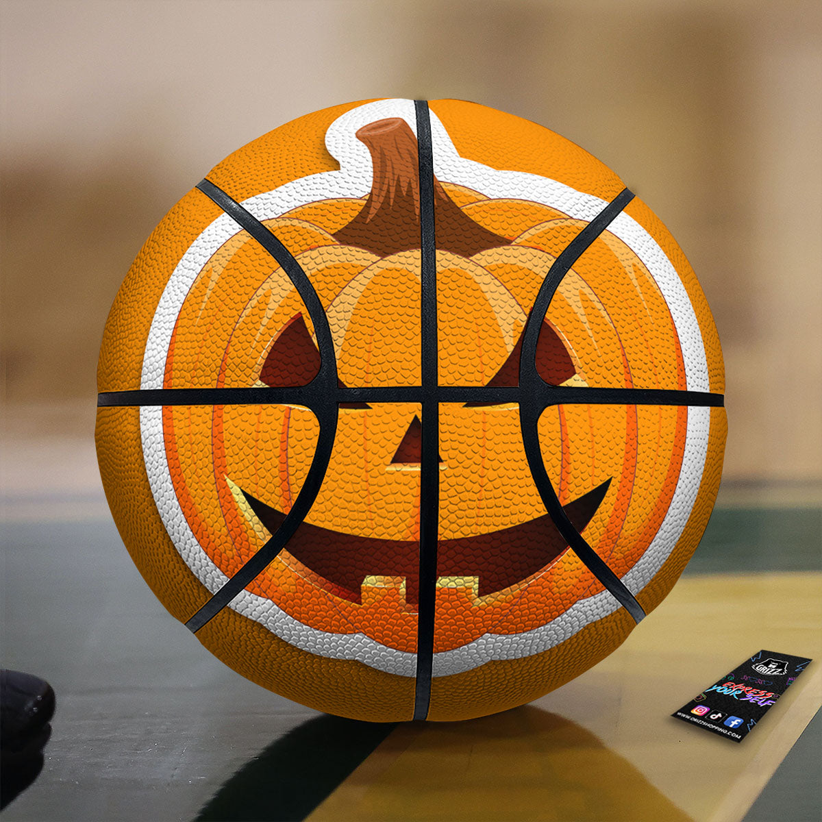 Portrait White Horse Print Basketball