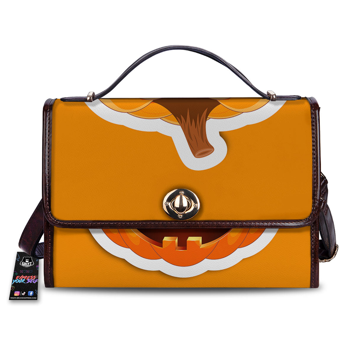 Pumpkin Print Women's Satchel Bag