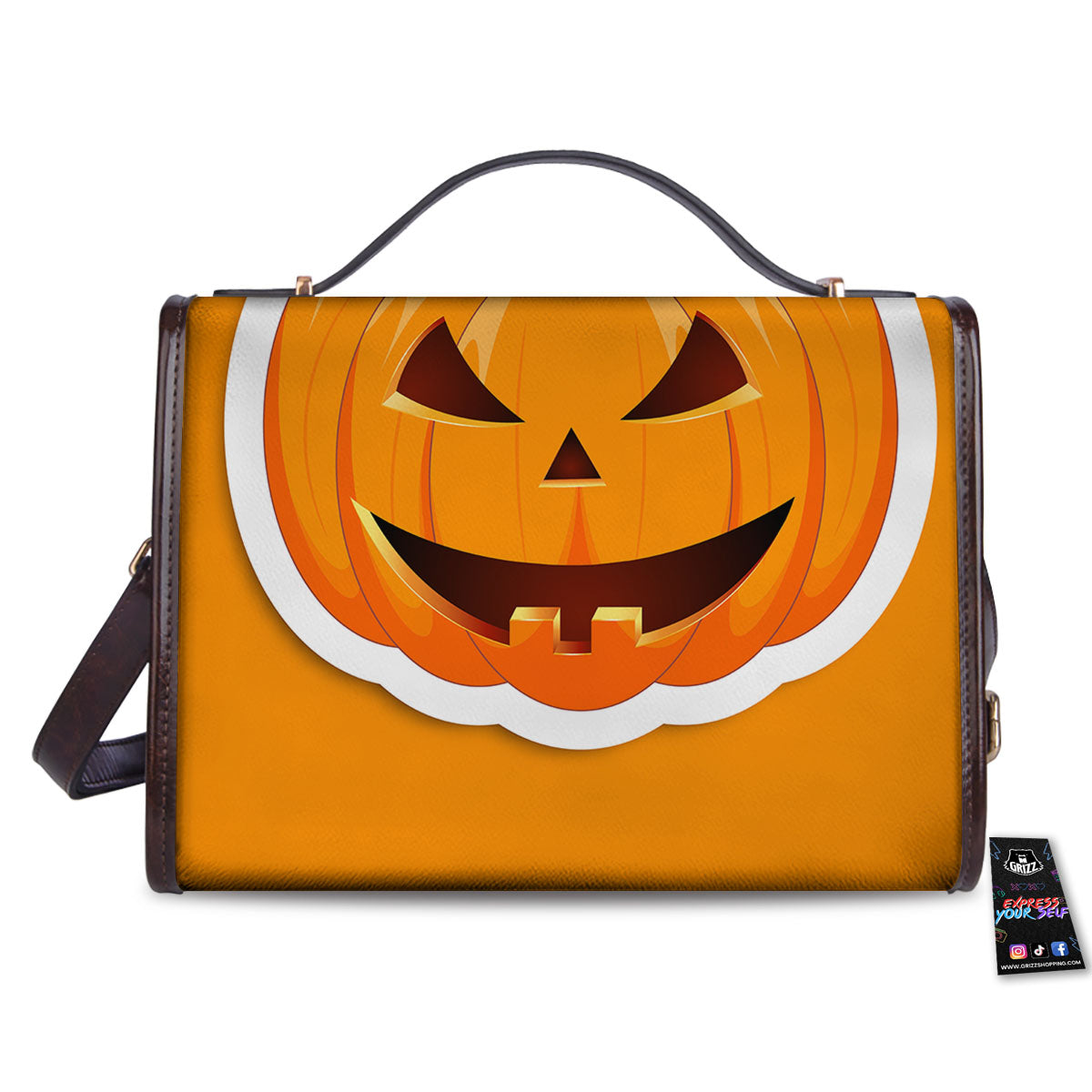 Pumpkin Print Women's Satchel Bag