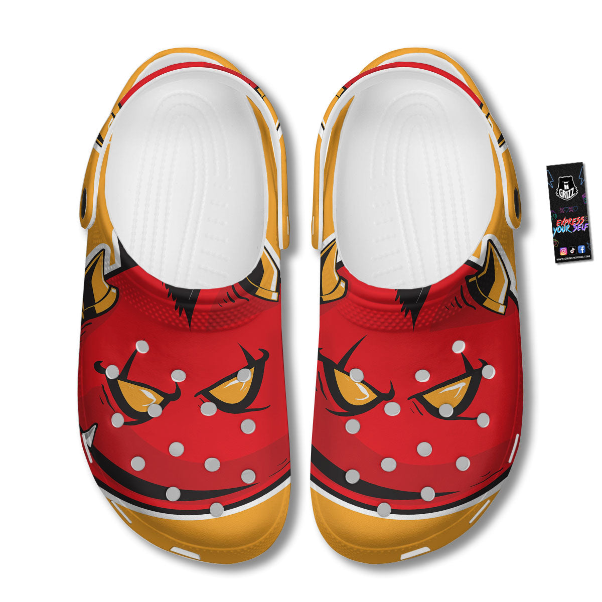 Punk Devil Mohawk Print Clog-grizzshop