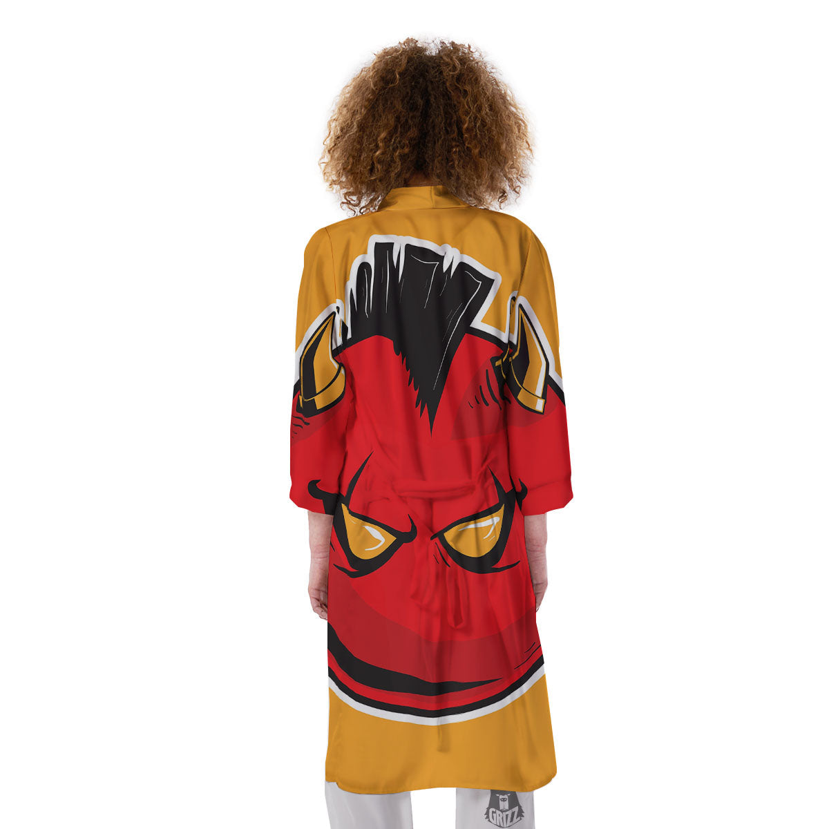 Punk Devil Mohawk Print Kimono-grizzshop
