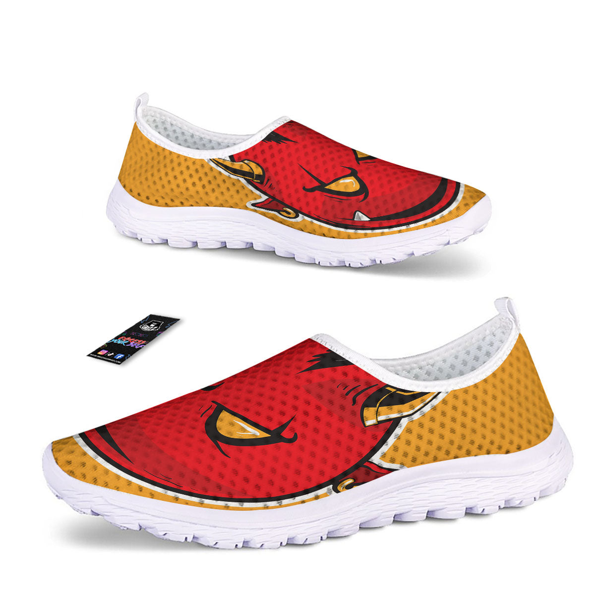 Punk Devil Mohawk Print Nurse Shoes-grizzshop