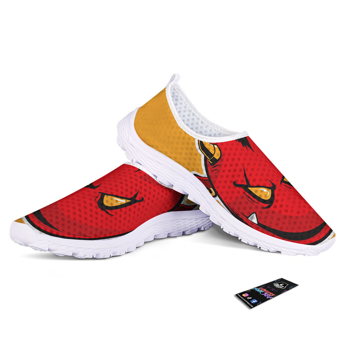 Punk Devil Mohawk Print Nurse Shoes-grizzshop