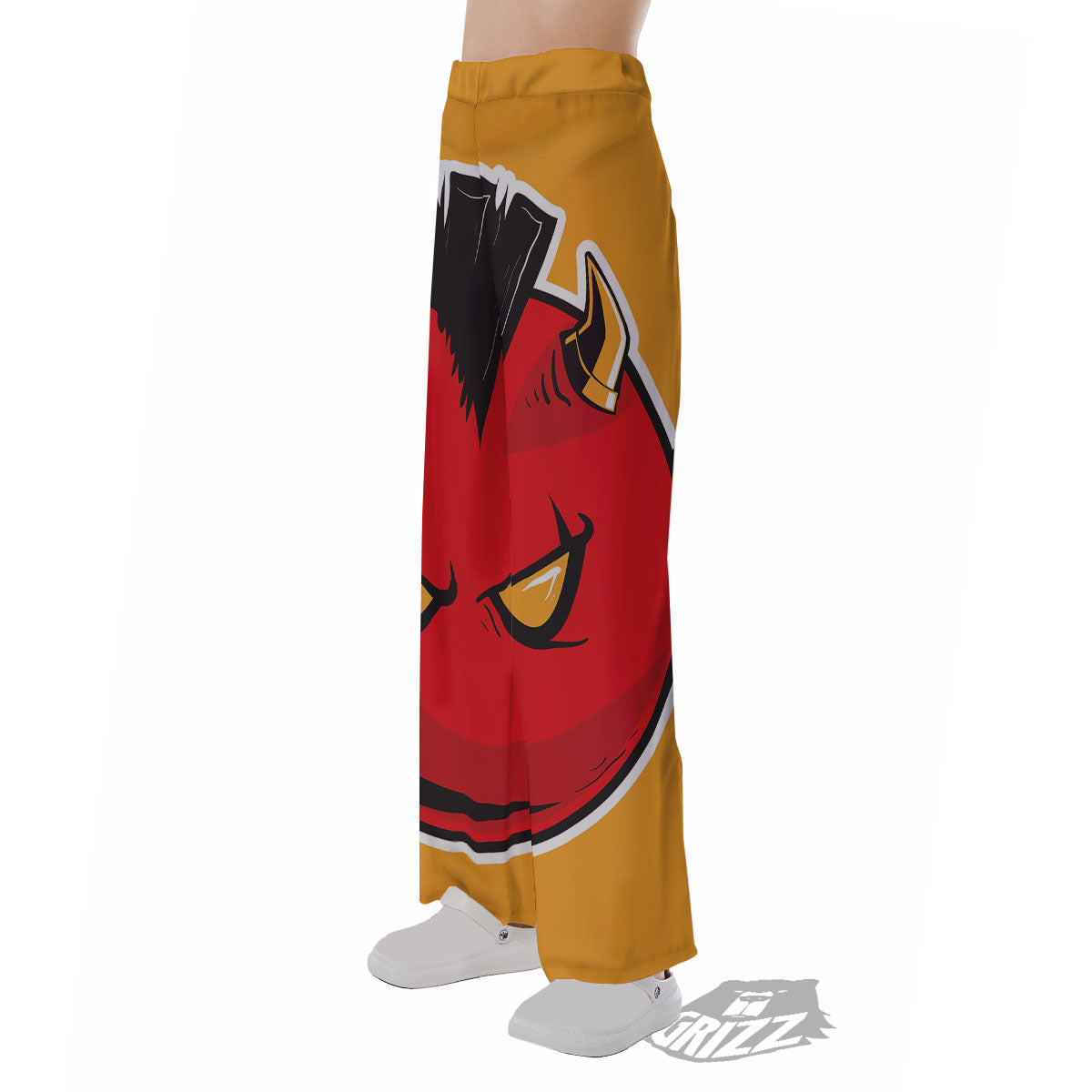 Punk Devil Mohawk Print Pajama Pants-grizzshop