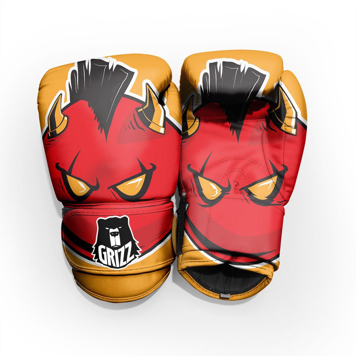 Punk Devil Mohawk Print Sparring Gloves-grizzshop