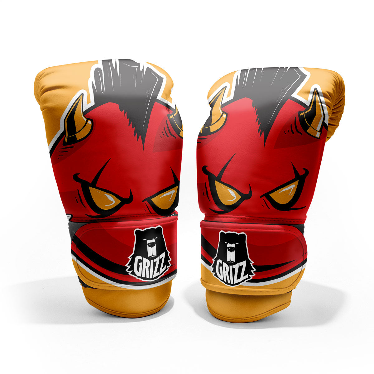 Punk Devil Mohawk Print Sparring Gloves-grizzshop