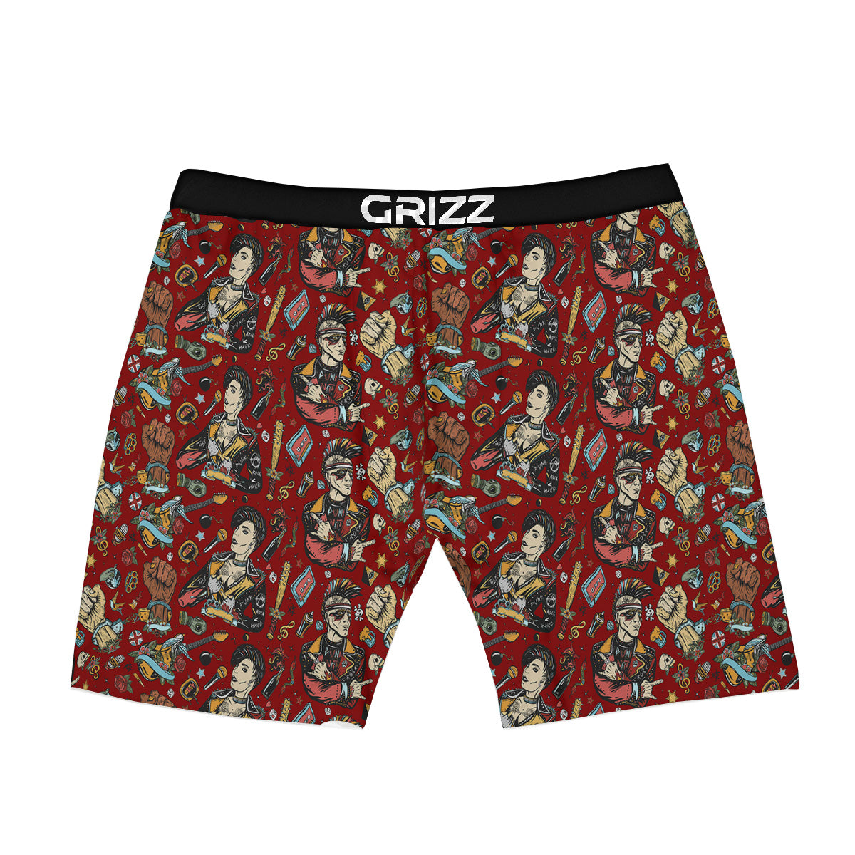 Punk Girl Lifestyle Tattoo Print Pattern Boxer Briefs-grizzshop