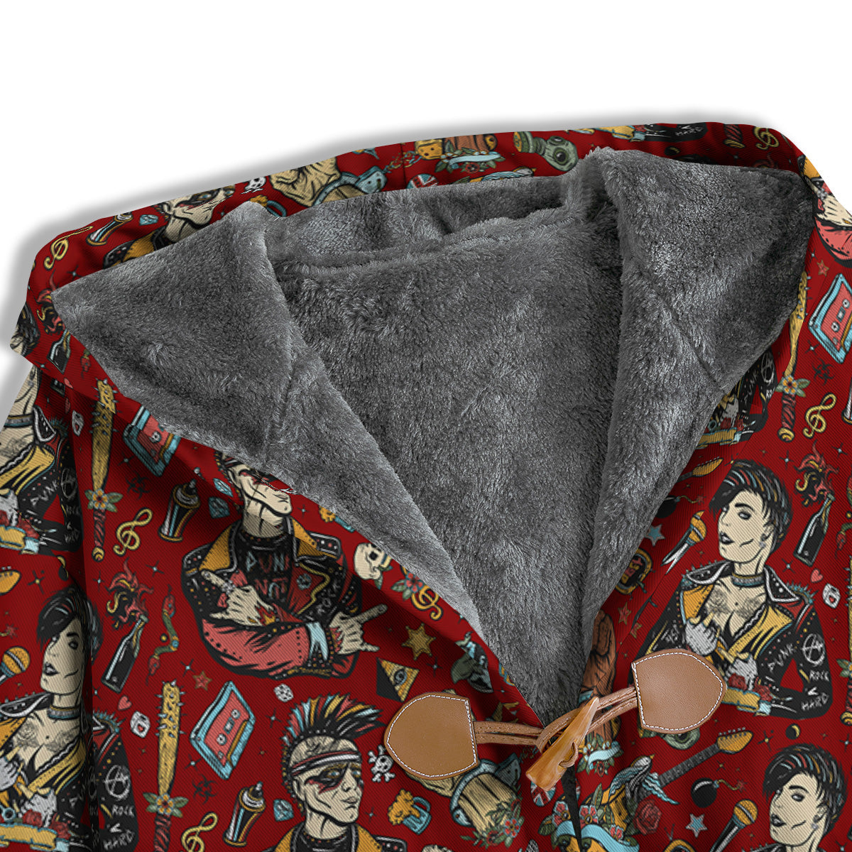 Punk Girl Lifestyle Tattoo Print Pattern Men's Windbreaker Jacket-grizzshop