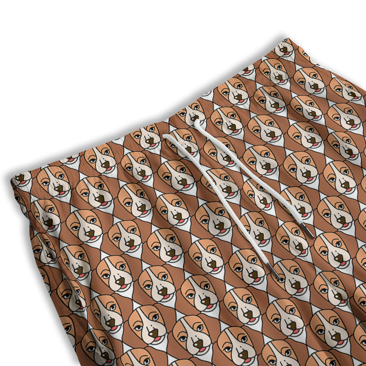 Puppy Adorable Beagle Print Pattern Men's Athletic Shorts