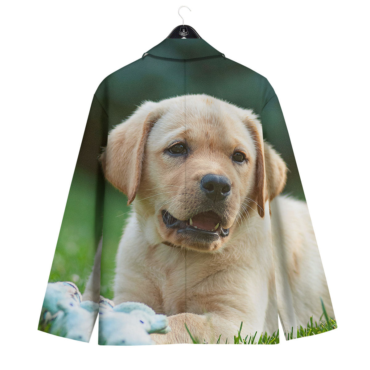 Puppy And Labrador Retriever Print Men's Sport Coat-grizzshop
