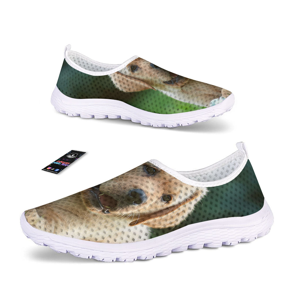Puppy And Labrador Retriever Print Nurse Shoes-grizzshop