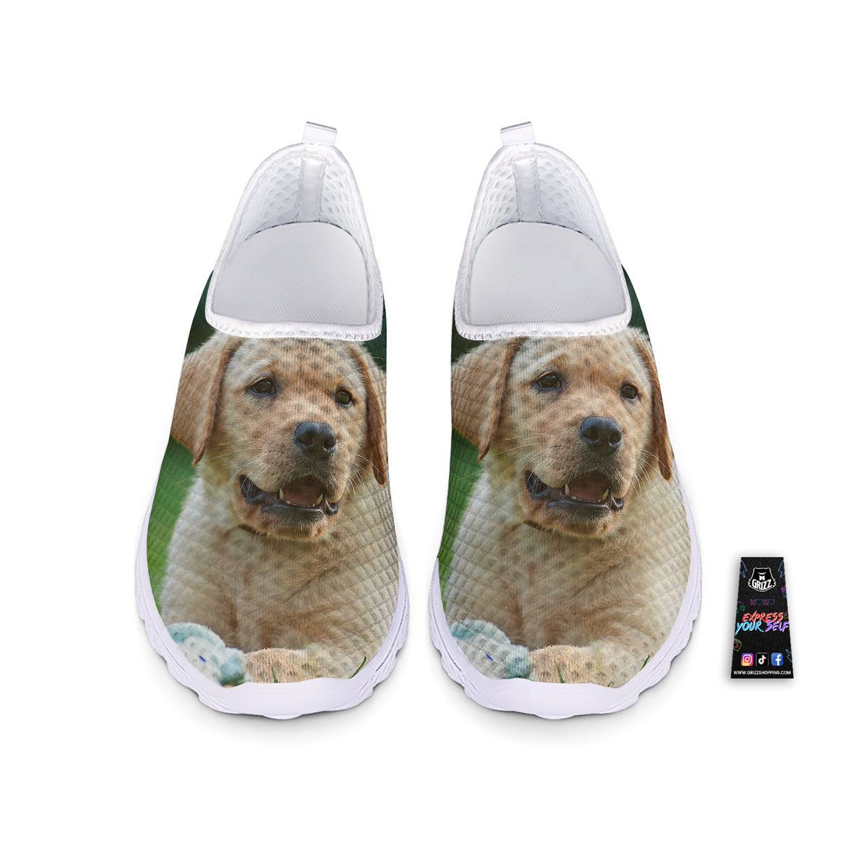 Puppy And Labrador Retriever Print Nurse Shoes-grizzshop