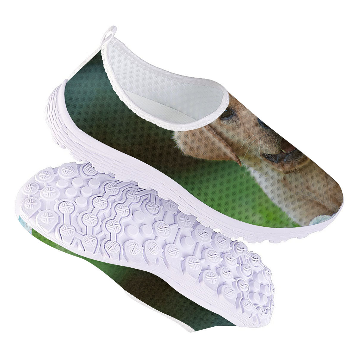 Puppy And Labrador Retriever Print Nurse Shoes-grizzshop